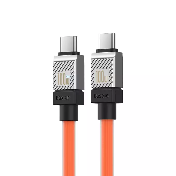 Baseus kabel CoolPlay USB-C - USB-C 1m 100W pomarańczowy