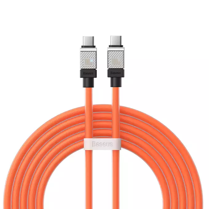 Baseus kabel CoolPlay USB-C - USB-C 2m 100W pomarańczowy