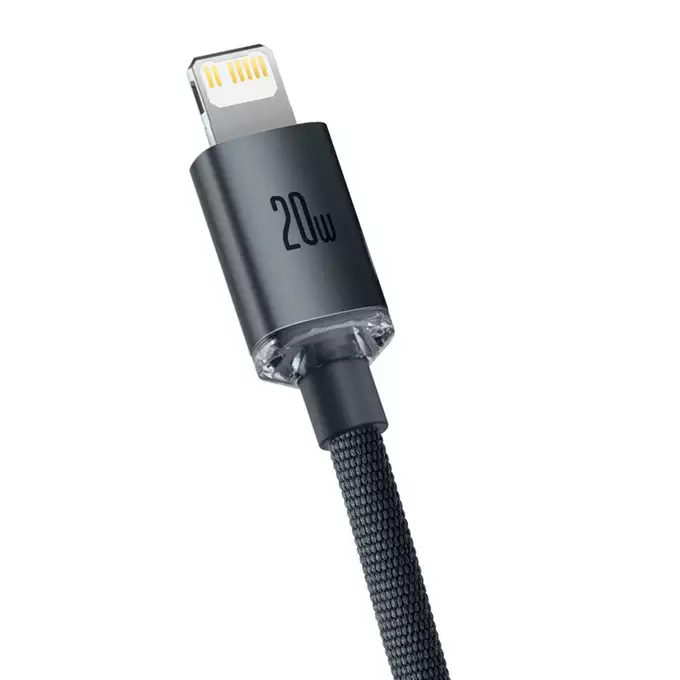 Baseus kabel Crystal Shine USB-C - Lightning 2,0 m 20W czarny