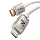 Baseus kabel Crystal Shine USB-C - Lightning 2,0 m 20W różowy