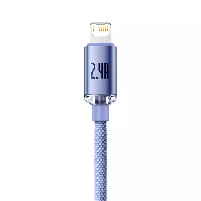 Baseus kabel Crystal Shine USB - Lightning 1,2 m 2,4A fioletowy