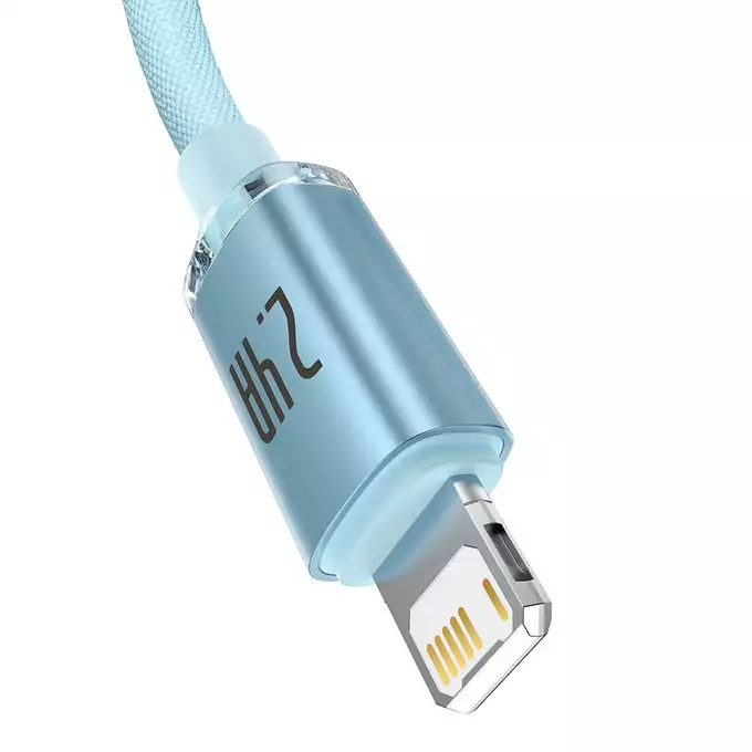 Baseus kabel Crystal Shine USB - Lightning 1,2 m 2,4A jasno-niebieski