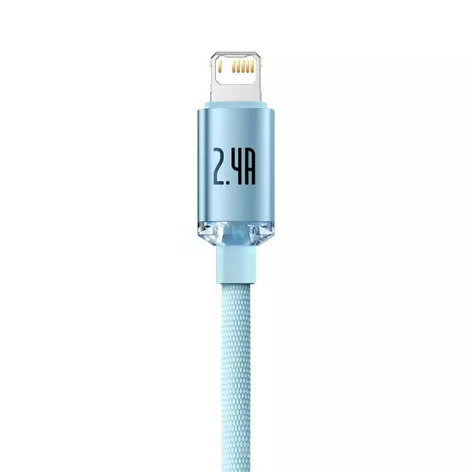 Baseus kabel Crystal Shine USB - Lightning 1,2 m 2,4A jasno-niebieski