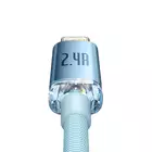 Baseus kabel Crystal Shine USB - Lightning 1,2 m 2,4A jasno-niebieski