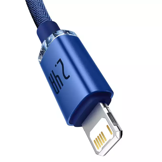 Baseus kabel Crystal Shine USB - Lightning 1,2 m 2,4A niebieski