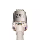 Baseus kabel Crystal Shine USB - Lightning 1,2 m 2,4A różowy