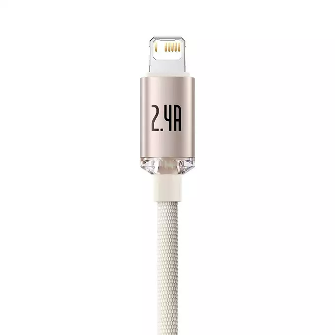 Baseus kabel Crystal Shine USB - Lightning 2,0 m 2,4A różowy