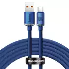 Baseus kabel Crystal Shine USB - USB-C 2,0 m 100W niebieski