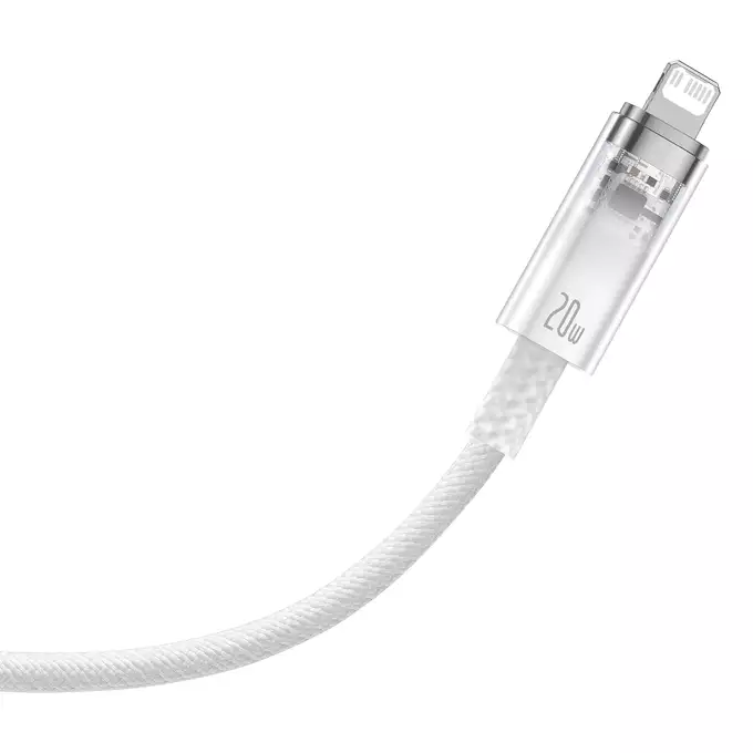 Baseus kabel Explorer PD USB-C - Lightning 1,0m biały z kontrolą temperatury 20W