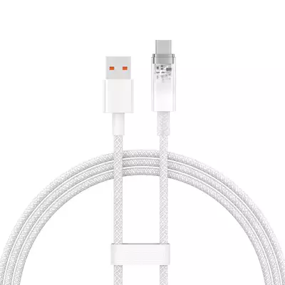 Baseus kabel Explorer USB - USB-C 1,0m biały z kontrolą temperatury 100W