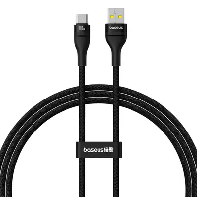 Baseus kabel Flash 2 Charging Cable USB to USB-C 100W 1m Cluster czarny