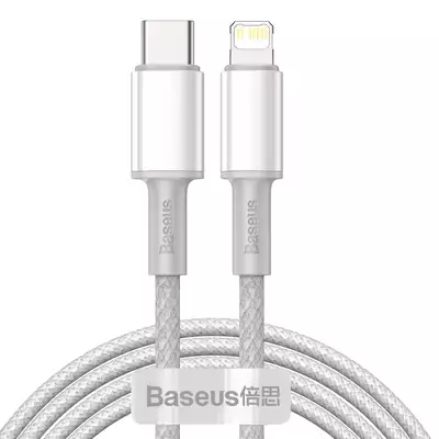 Baseus kabel High Density PD USB-C - Lightning 2,0 m biały 20W