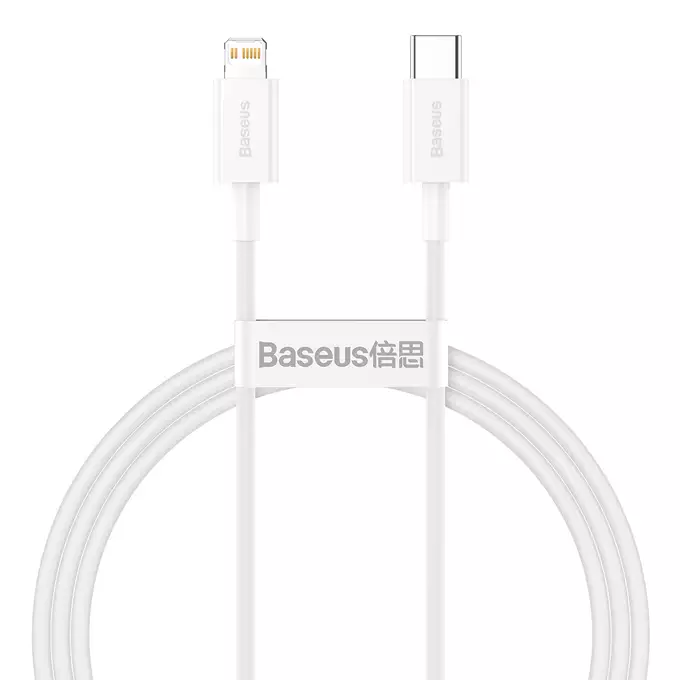 Baseus kabel Superior PD USB-C - Lightning 1,0 m biały 20W