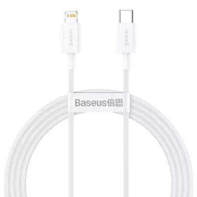 Baseus kabel Superior PD USB-C - Lightning 1,5 m biały 20W