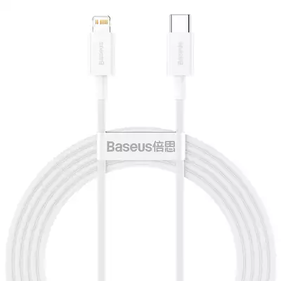 Baseus kabel Superior PD USB-C - Lightning 2,0 m biały 20W