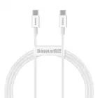 Baseus kabel Superior PD USB-C - USB-C 1,0m biały 100W