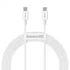 Baseus kabel Superior PD USB-C - USB-C 2,0m biały 100W