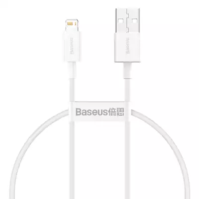 Baseus kabel Superior USB - Lightning 0,25 m 2,4A biały