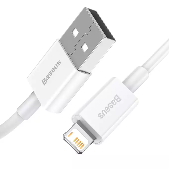 Baseus kabel Superior USB - Lightning 0,25 m 2,4A biały