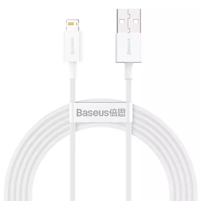 Baseus kabel Superior USB - Lightning 2,0 m 2,4A biały