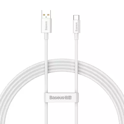 Baseus kabel Superior USB - USB-C 1,5m biały 100W