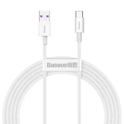 Baseus kabel Superior USB - USB-C 2,0 m biały 66W