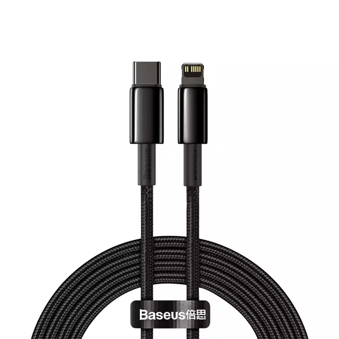 Baseus kabel Tungsten PD USB-C - Lightning 2,0 m czarny 20W