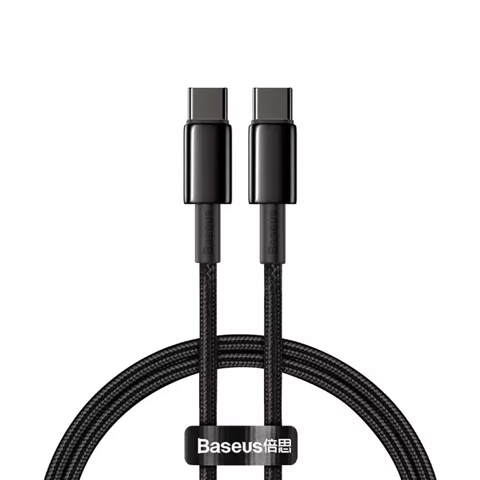 Baseus kabel Tungsten PD USB-C - USB-C 1,0 m czarny 100W