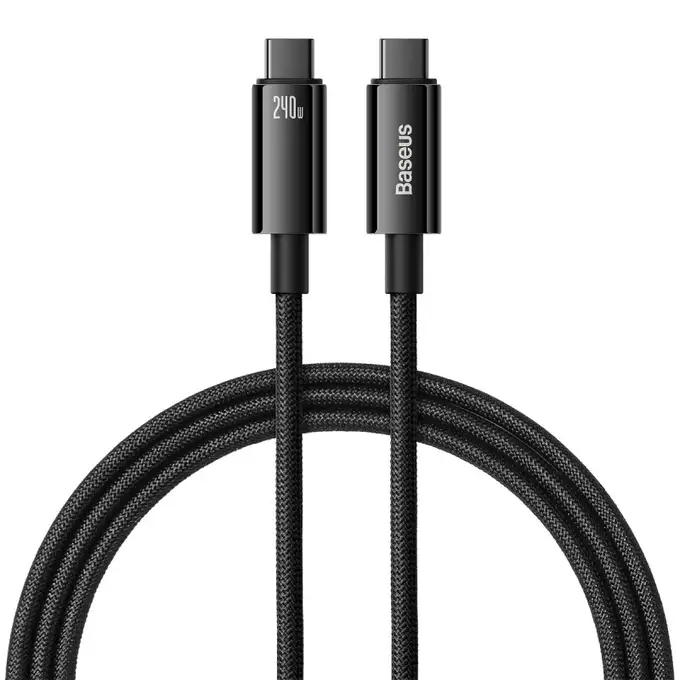 Baseus kabel Tungsten PD USB-C - USB-C 1,0m czarny 240W