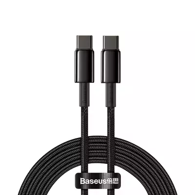 Baseus kabel Tungsten PD USB-C - USB-C 2,0 m czarny 100W