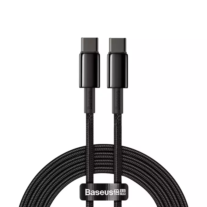 Baseus kabel Tungsten PD USB-C - USB-C 2,0 m czarny 100W