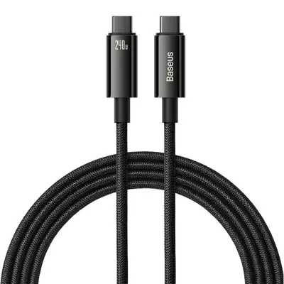 Baseus kabel Tungsten PD USB-C - USB-C 2,0m czarny 240W