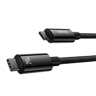 Baseus kabel Tungsten PD USB-C - USB-C 2,0m czarny 240W