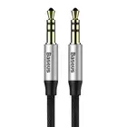 Baseus kabel audio Yiven M30 jack 3,5 mm - jack 3,5 mm 1,5 m srebrno-czarny