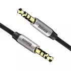 Baseus kabel audio Yiven M30 jack 3,5 mm - jack 3,5 mm 1,5 m srebrno-czarny