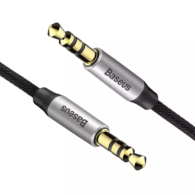 Baseus kabel audio Yiven M30 jack 3,5 mm - jack 3,5 mm 1,5 m srebrno-czarny