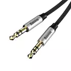 Baseus kabel audio Yiven M30 jack 3,5 mm - jack 3,5 mm 1,5 m srebrno-czarny