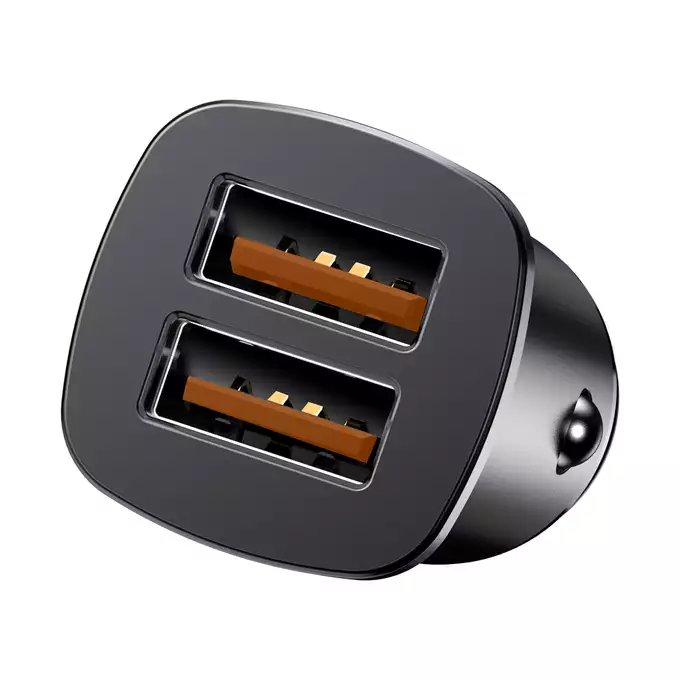 Baseus ładowarka samochodowa Square Metal 2x USB 30W QC 3.0 czarna