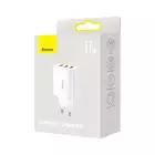 Baseus ładowarka sieciowa Compact 3 x USB biała 17W