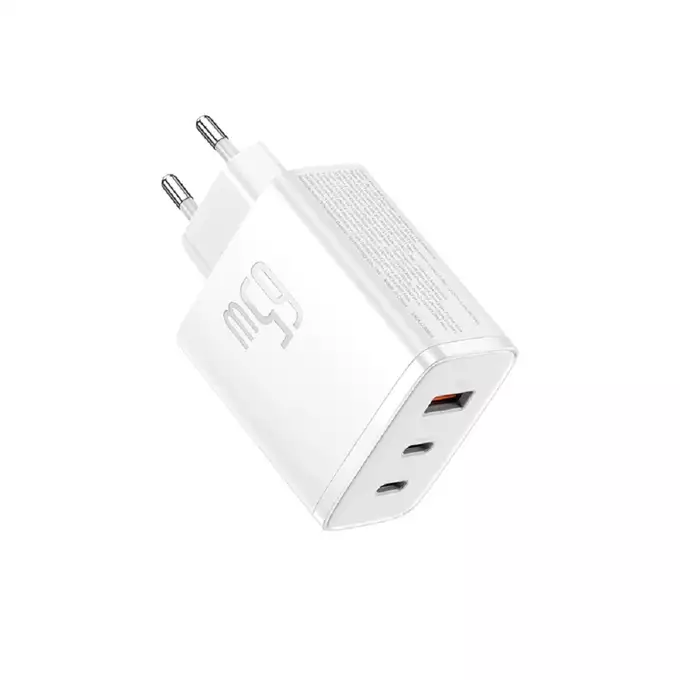 Baseus ładowarka sieciowa Cube Pro PD 65W 2x USB-C 1x USB biała