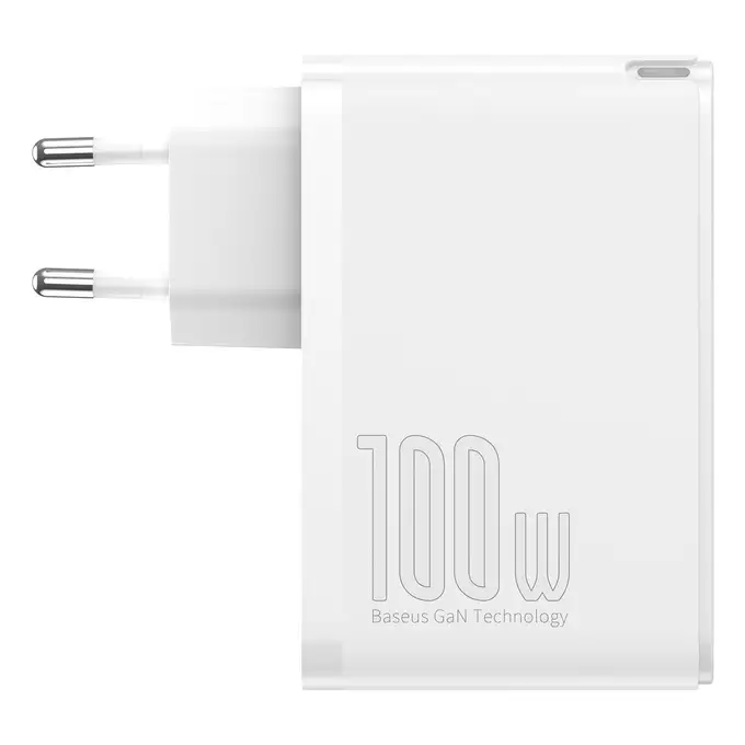 Baseus ładowarka sieciowa GaN2 Pro PD 100W 2x USB-C 2x USB biała