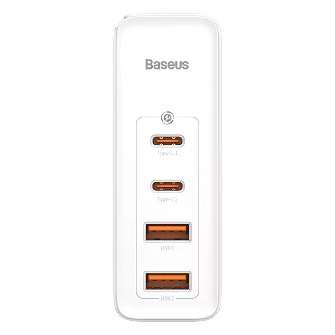 Baseus ładowarka sieciowa GaN2 Pro PD 100W 2x USB-C 2x USB biała