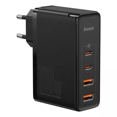 Baseus ładowarka sieciowa GaN2 Pro PD 100W 2x USB-C 2x USB czarna