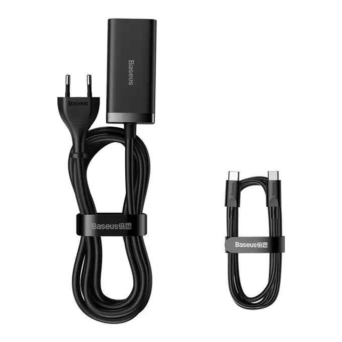 Baseus ładowarka sieciowa GaN3 Pro 100W 2x USB-C 2x USB czarna