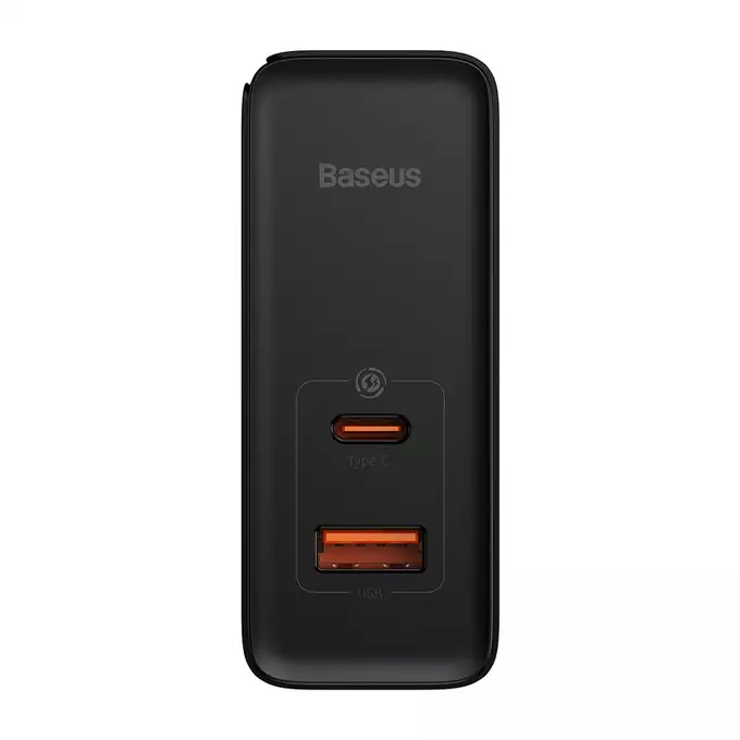 Baseus ładowarka sieciowa GaN5 Pro PD 100W 1x USB-C 1x USB czarna + kabel USB-C - USB-C