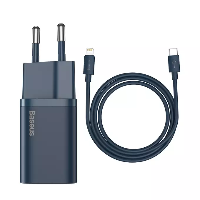 Baseus ładowarka sieciowa Super Si PD 20W 1x USB-C niebieska + kabel USB-C - Lightning