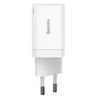 Baseus ładowarka sieciowa Super Si PD 30W 1x USB-C 1x USB biała