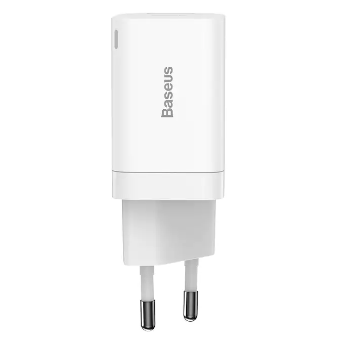 Baseus ładowarka sieciowa Super Si PD 30W 1x USB-C 1x USB biała