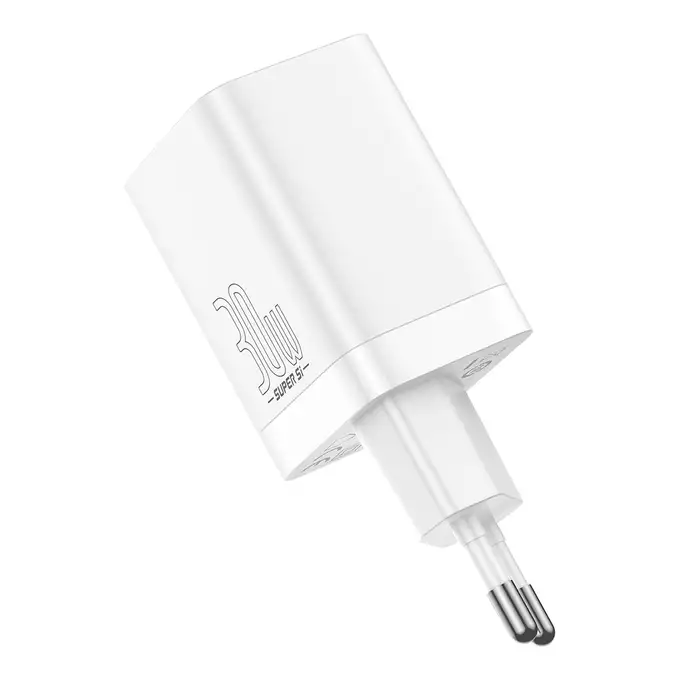 Baseus ładowarka sieciowa Super Si PD 30W 1x USB-C 1x USB biała