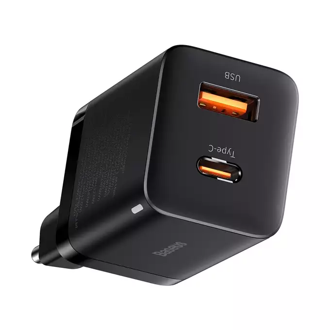 Baseus ładowarka sieciowa Super Si PD 30W 1x USB-C 1x USB czarna